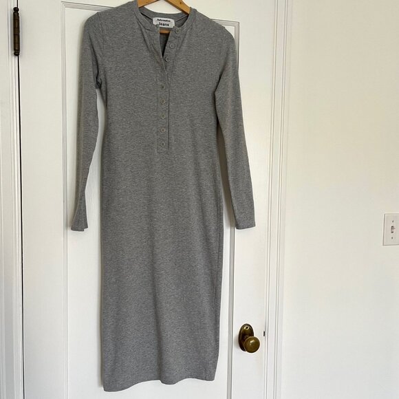 Reformation Henley Long Sleeve Cotton Dress | Size XS - Picture 3 of 8